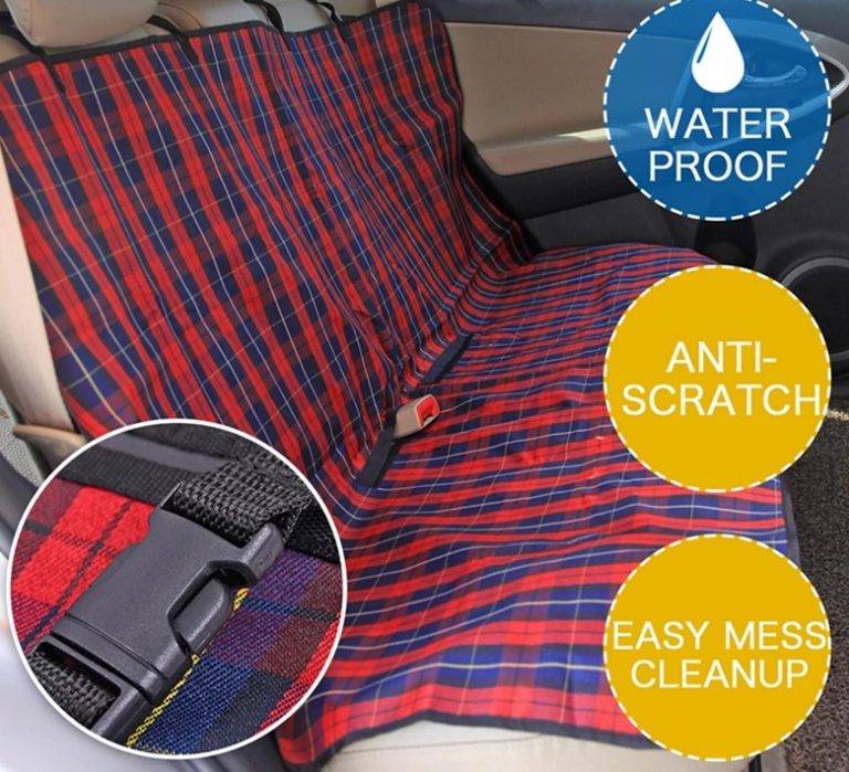 Dog's Plaid Pattern Car Seat Cover Car Accessories