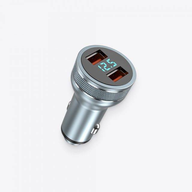 Intelligent Digital Volt Dual-USB Charger Port Car Accessories