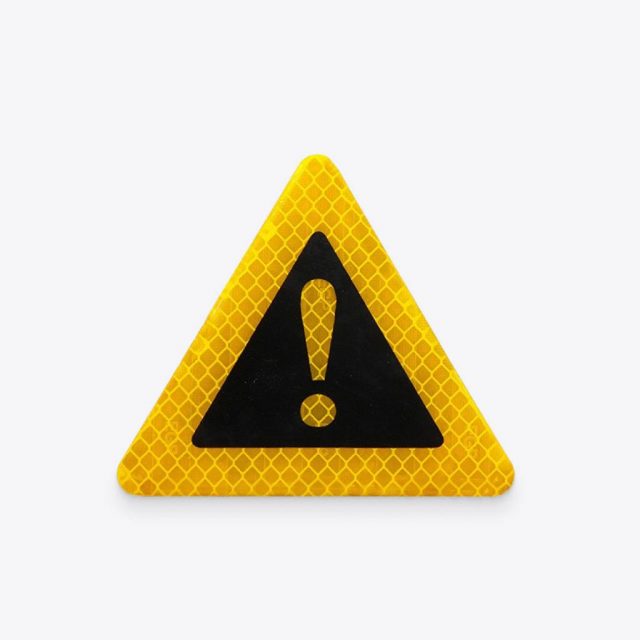 Yellow Reflective Emergency Warning Sticker Car Safety